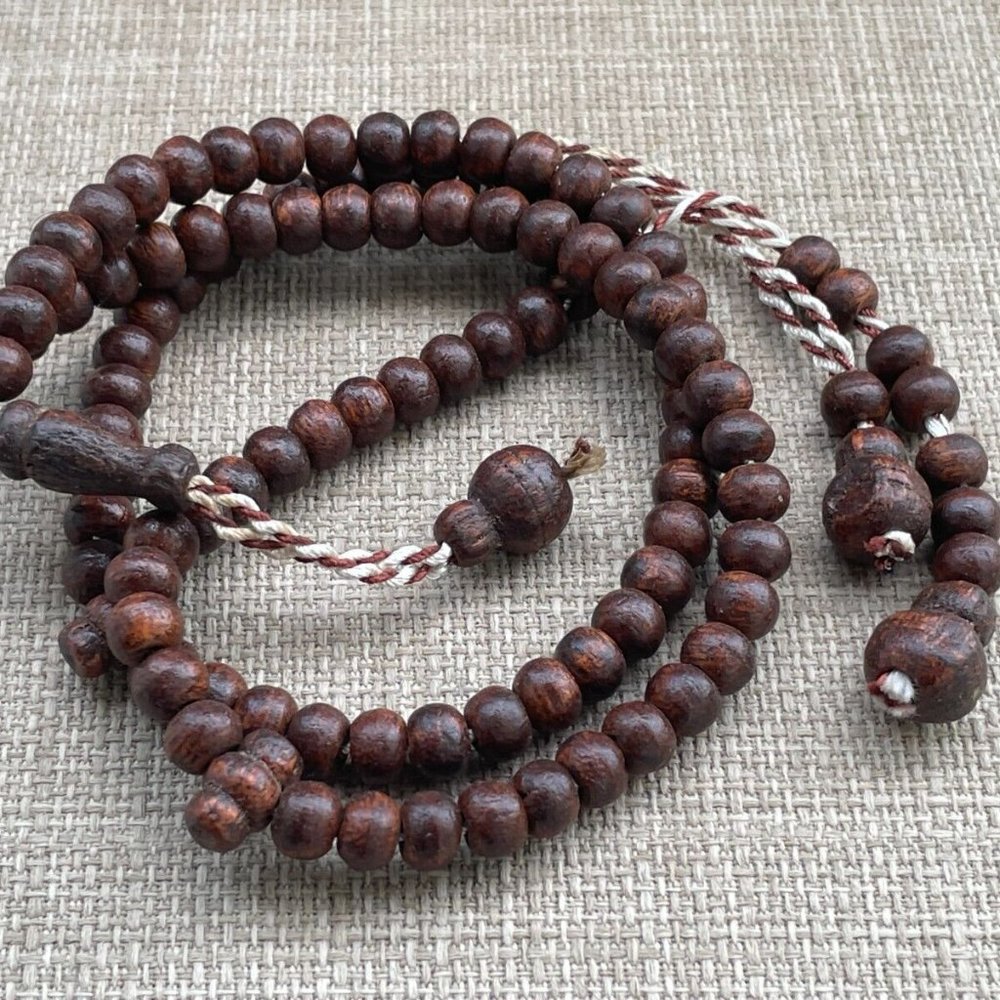 Handmade Pray Bead Dark Brown Real Wood Beads Tasbeeh Muslim Religious Beads